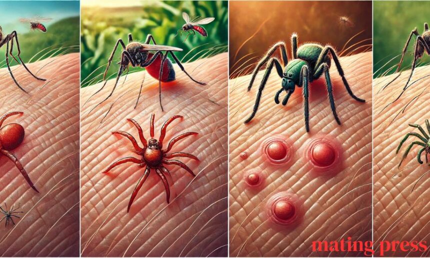 Spider bite versus mosquito bite